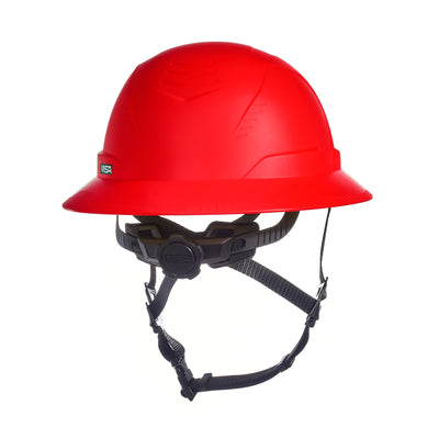 MSA V-Gard H2 Full Brim - Type II Class E Safety Helmet - Non-Vented - Red - 10250599