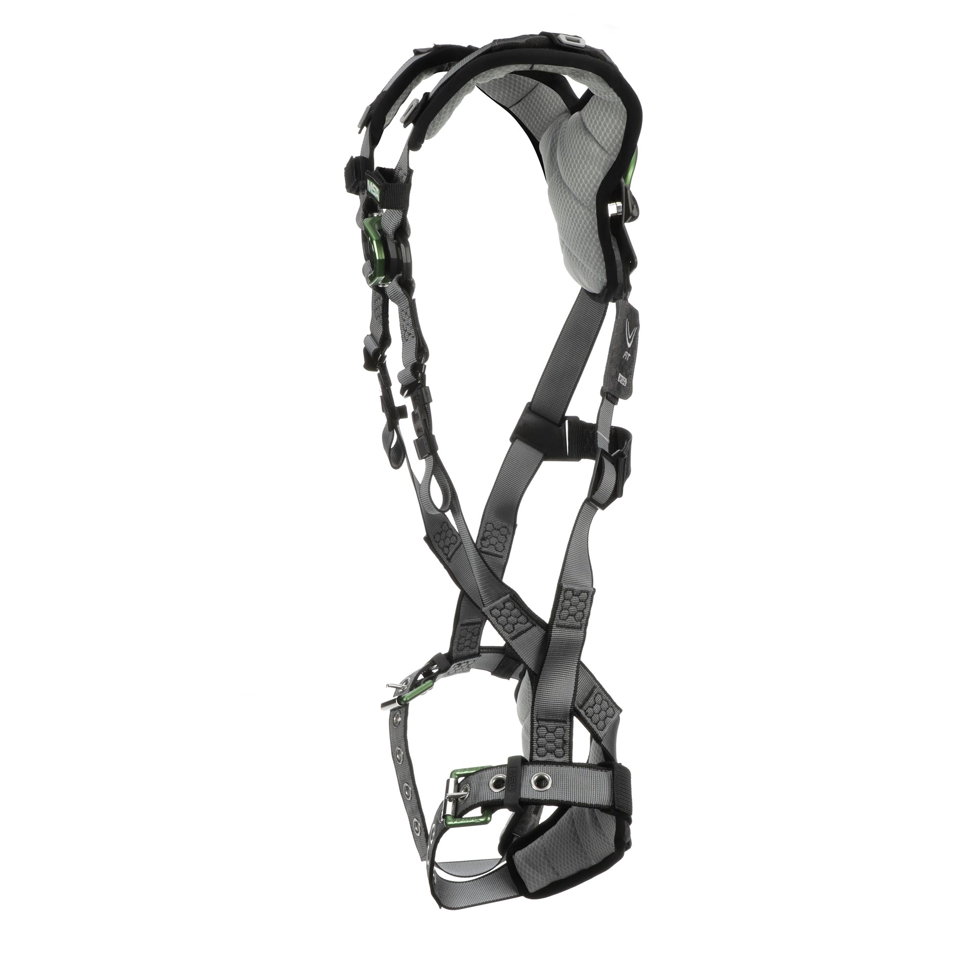 MSA V-FIT Harness w/Back & Front D-Rings - Tongue Buckle Leg Straps - Shoulder Padding - Standard - 10194893
