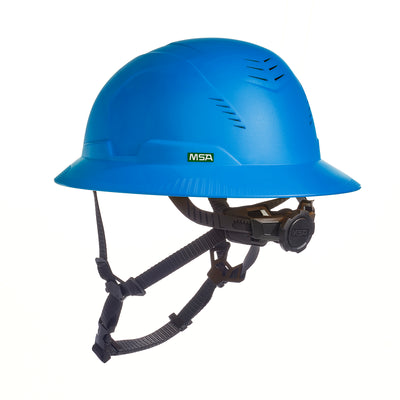 MSA V-Gard H2 Full Brim - Type II Class C Safety Helmet - Vented - Blue - 10250584
