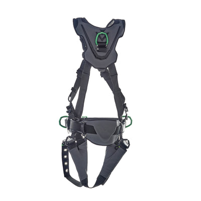 MSA V-FLEX Construction Harness w/Back, Front & Side D-Rings - Tongue Buckle Leg Straps - Super Extra Large - 10211349