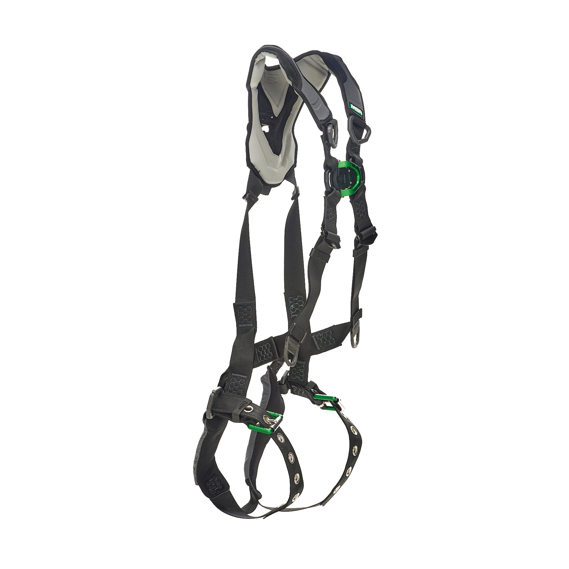 MSA V-FLEX Harness w/Back & Front D-Rings - Tongue Buckle Leg Straps - Extra Small - 10211320