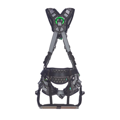 MSA V-FIT Tower Harness w/Back, Front & Side D-Rings - Quick-Connect Leg and Belt Straps - Shoulder & Leg Padding - Standard - 10218048