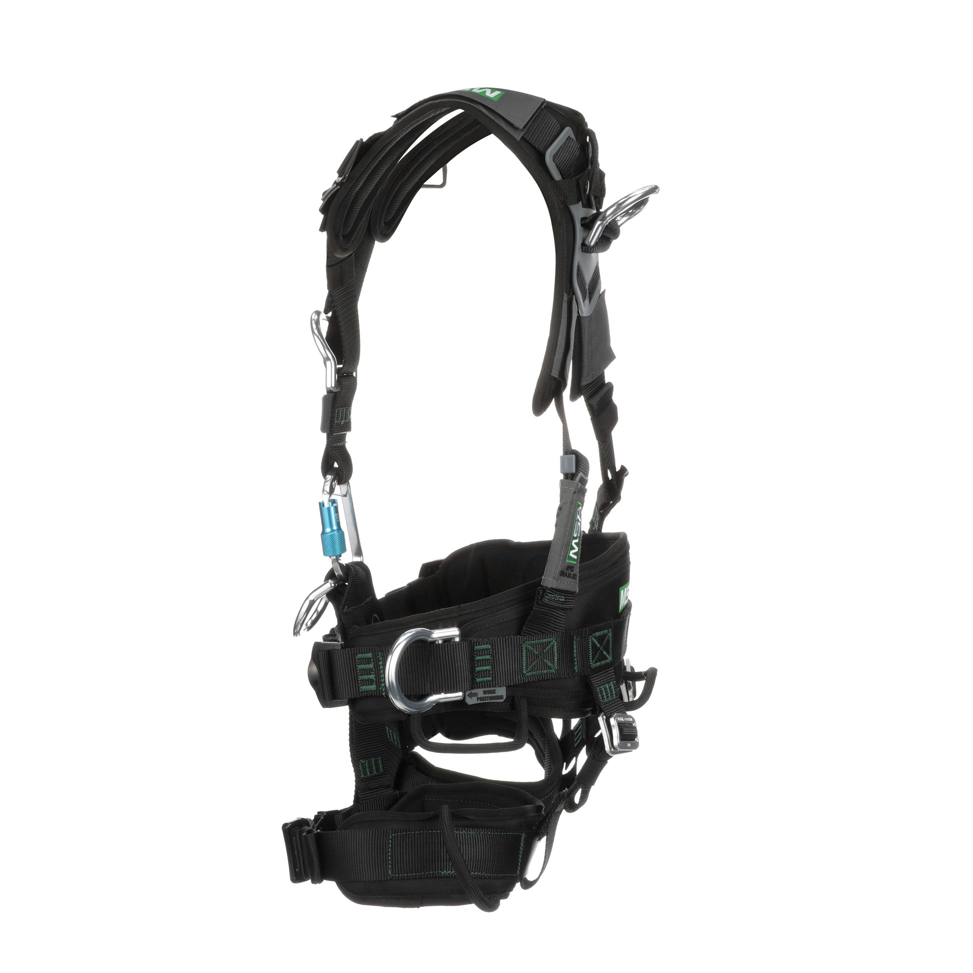 MSA Gravity Suspension Harness w/Back, Front, Belly, & Side D-Rings - Lumbar, Shoulder & Leg Padding - Medium - 10150457