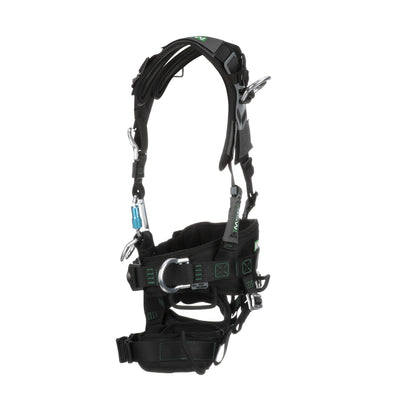 MSA Gravity Suspension Harness w/Back, Front, Belly, & Side D-Rings - Lumbar, Shoulder & Leg Padding - Large - 10150458