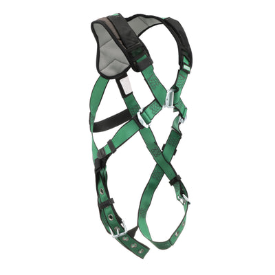 MSA V-FORM+ Harness w/Back & Front D-Rings - Tongue Buckle Leg Straps - Extra Small - 10206092