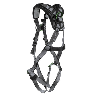 MSA V-FIT Harness w/Back & Front D-Rings - Quick-Connect Leg Straps - Shoulder Padding - Extra Small - 10194673