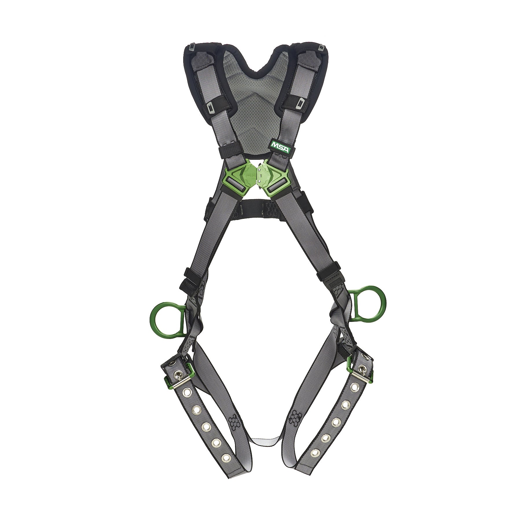MSA V-FIT Harness w/Back & Side D-Rings - Tongue Buckle Leg Straps - Shoulder Padding - Extra Large - 10194910