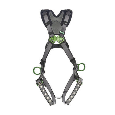 MSA V-FIT Harness w/Back & Side D-Rings - Tongue Buckle Leg Straps - Shoulder Padding - Extra Large - 10194910