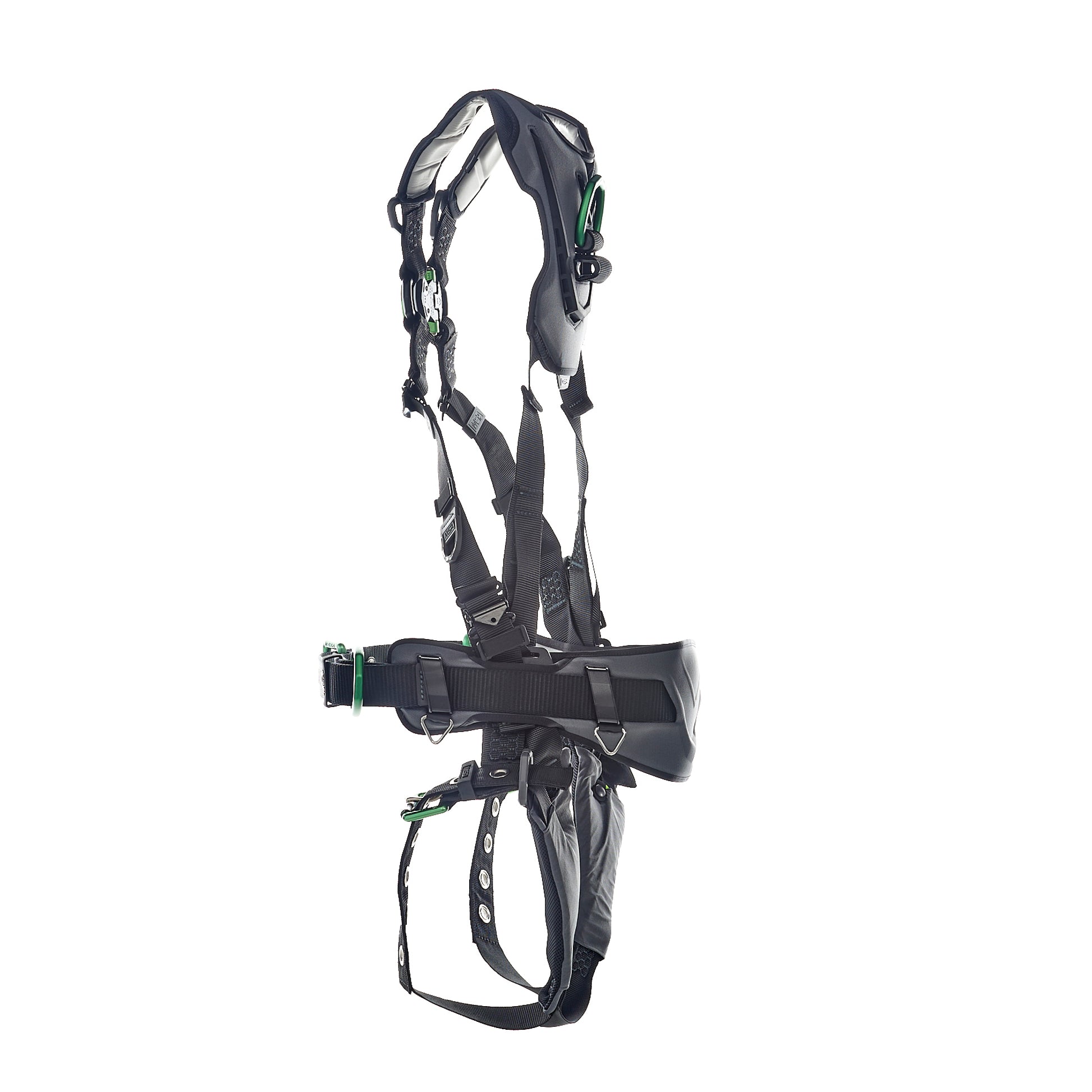 MSA V-FLEX Construction Harness w/Back, Front & Side D-Rings - Tongue Buckle Leg Straps - Extra Large - 10211348