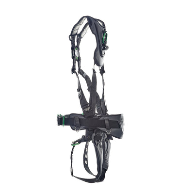 MSA V-FLEX Construction Harness w/Back, Front & Side D-Rings - Tongue Buckle Leg Straps - Extra Large - 10211348