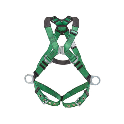MSA V-FORM Harness w/Back & Side D-Rings - Tongue Buckle Leg Straps Quick Connect Chest Buckle - Standard - 10206062