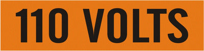 110 VOLTS - PIPE MARKER