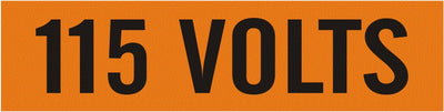 115 VOLTS - PIPE MARKER