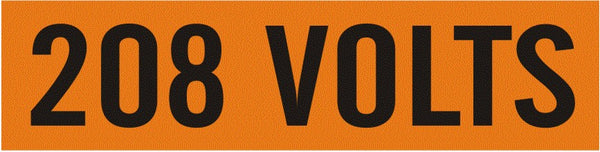 208 VOLTS - PIPE MARKER