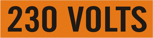 230 VOLTS - PIPE MARKER