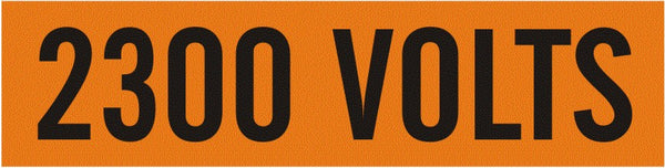 2300 VOLTS - PIPE MARKER