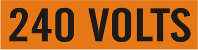 240 VOLTS - PIPE MARKER