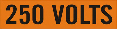 250 VOLTS - PIPE MARKER