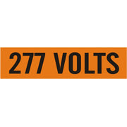 277 VOLTS - PIPE MARKER - 277 VOLTS - PIPE MARKER, .5X2.25, Adhesive Vinyl