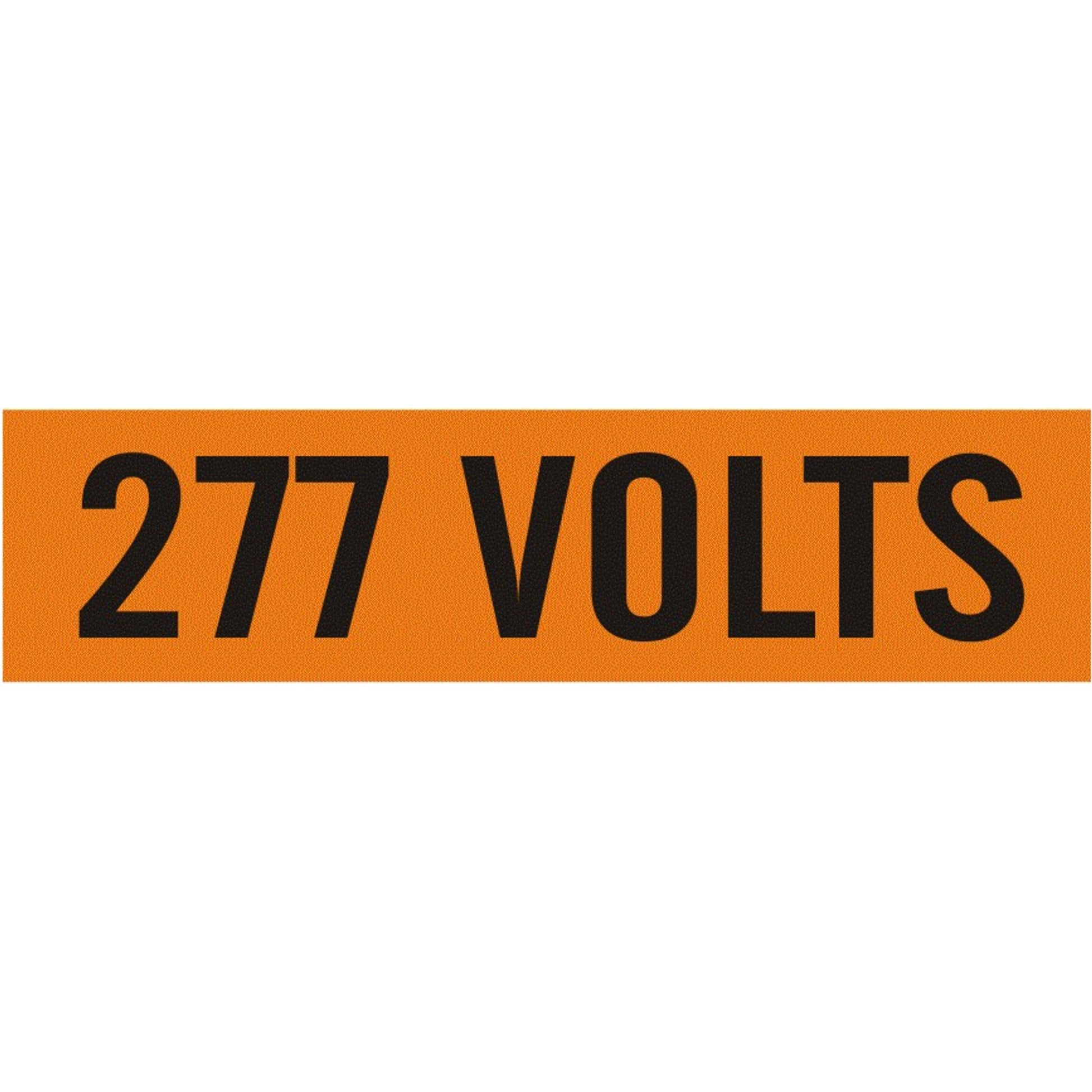 277 VOLTS - PIPE MARKER - 277 VOLTS - PIPE MARKER, .5X2.25, Adhesive Vinyl