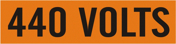440 VOLTS - PIPE MARKER