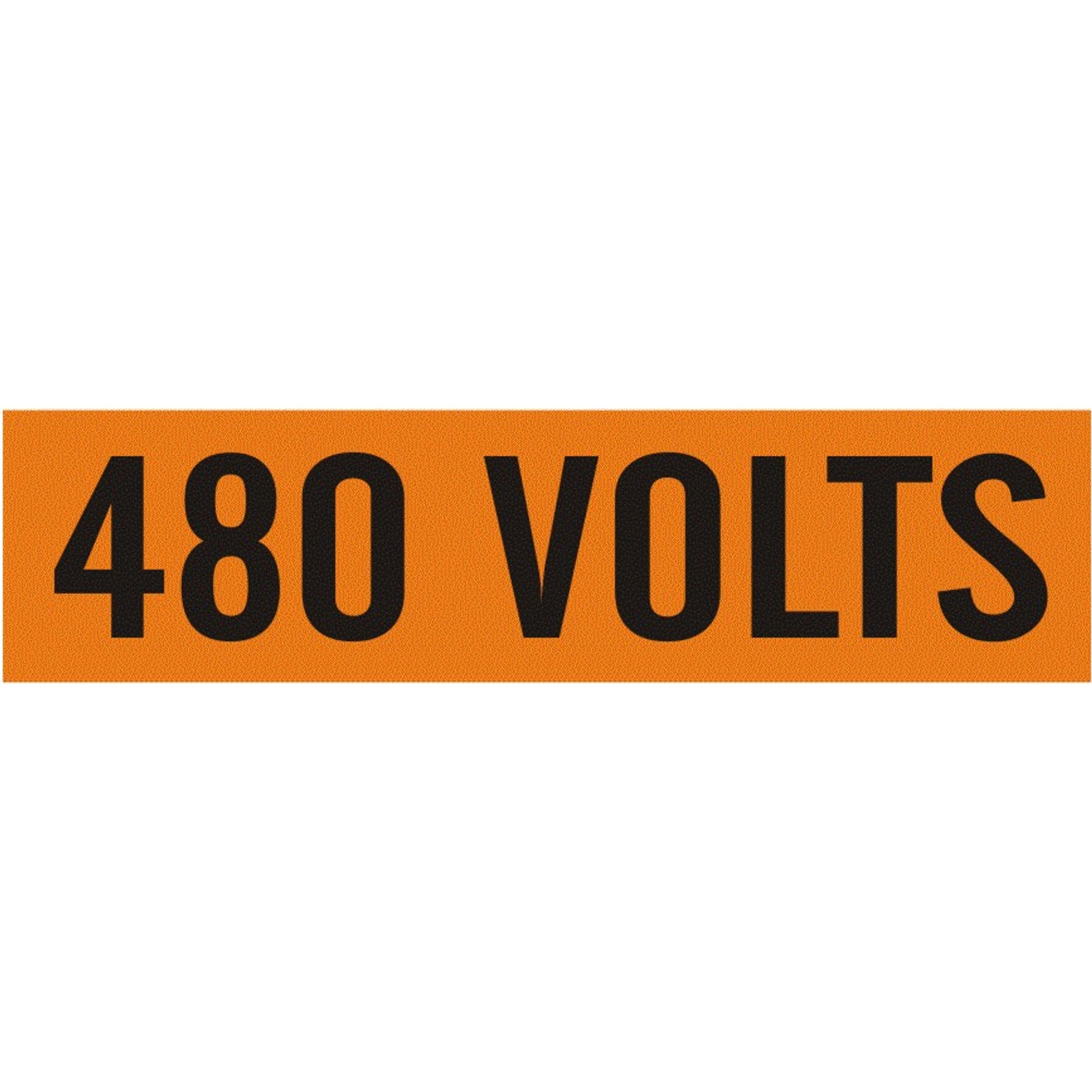480 VOLTS - PIPE MARKER - 480 VOLTS - PIPE MARKER, .5X2.25, Adhesive Vinyl
