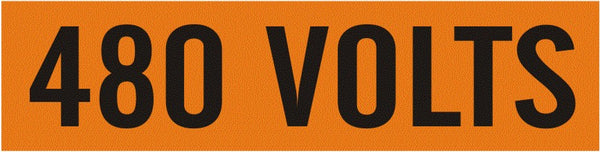 480 VOLTS - PIPE MARKER