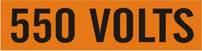 550 VOLTS - PIPE MARKER