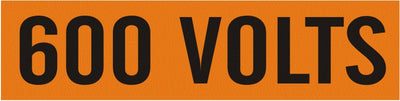 600 VOLTS - PIPE MARKER