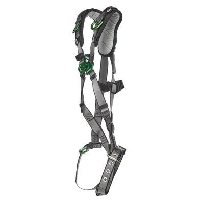 MSA V-FIT Harness w/Back & Shoulder D-Rings - Tongue Buckle Leg Straps - Shoulder Padding - Extra Small - 10194936
