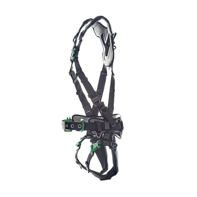 MSA V-FLEX Construction Harness w/Back, Front & Side D-Rings - Quick Connect Leg Straps - Extra Large - 10211344