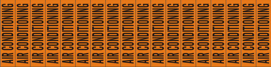 AIR CONDITIONING - PIPE MARKER - AIR CONDITIONING - PIPE MARKER, .5X2.25, Adhesive Vinyl