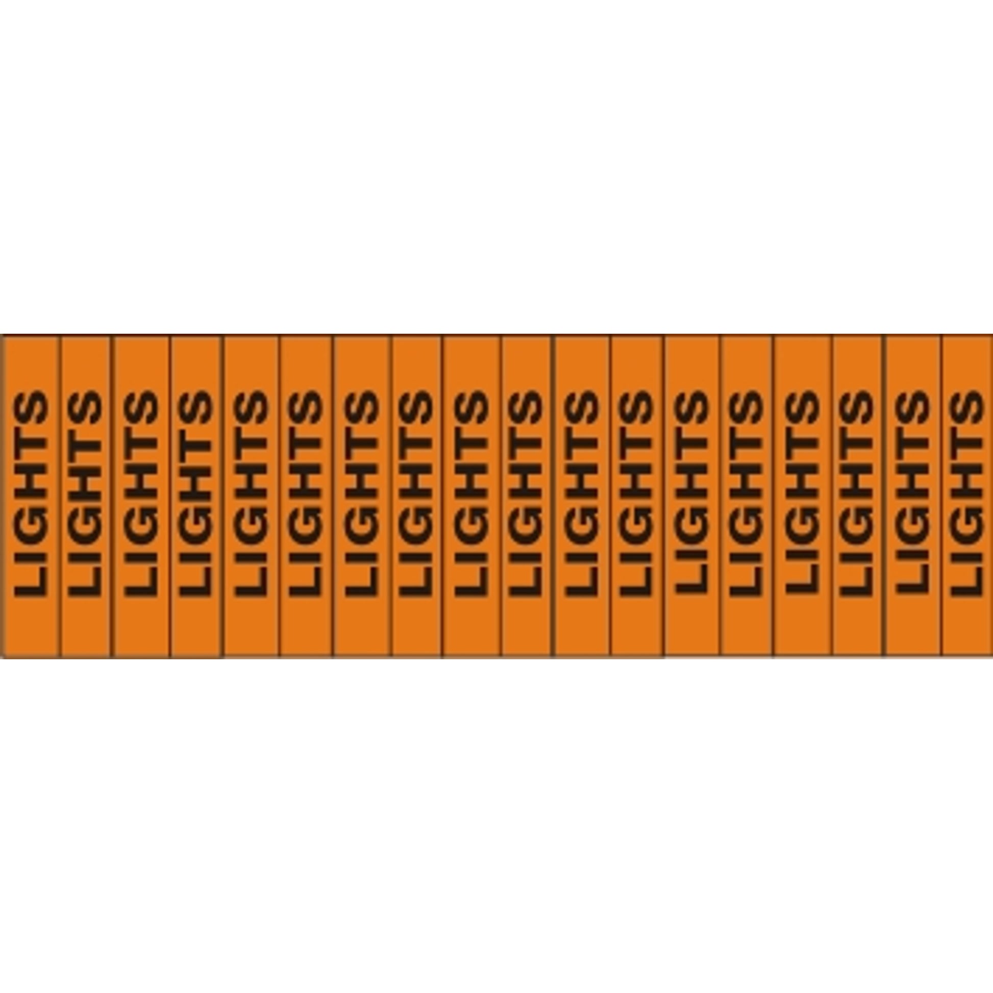 LIGHTS - PIPE MARKER - LIGHTS - PIPE MARKER, .5X2.25, Adhesive Vinyl