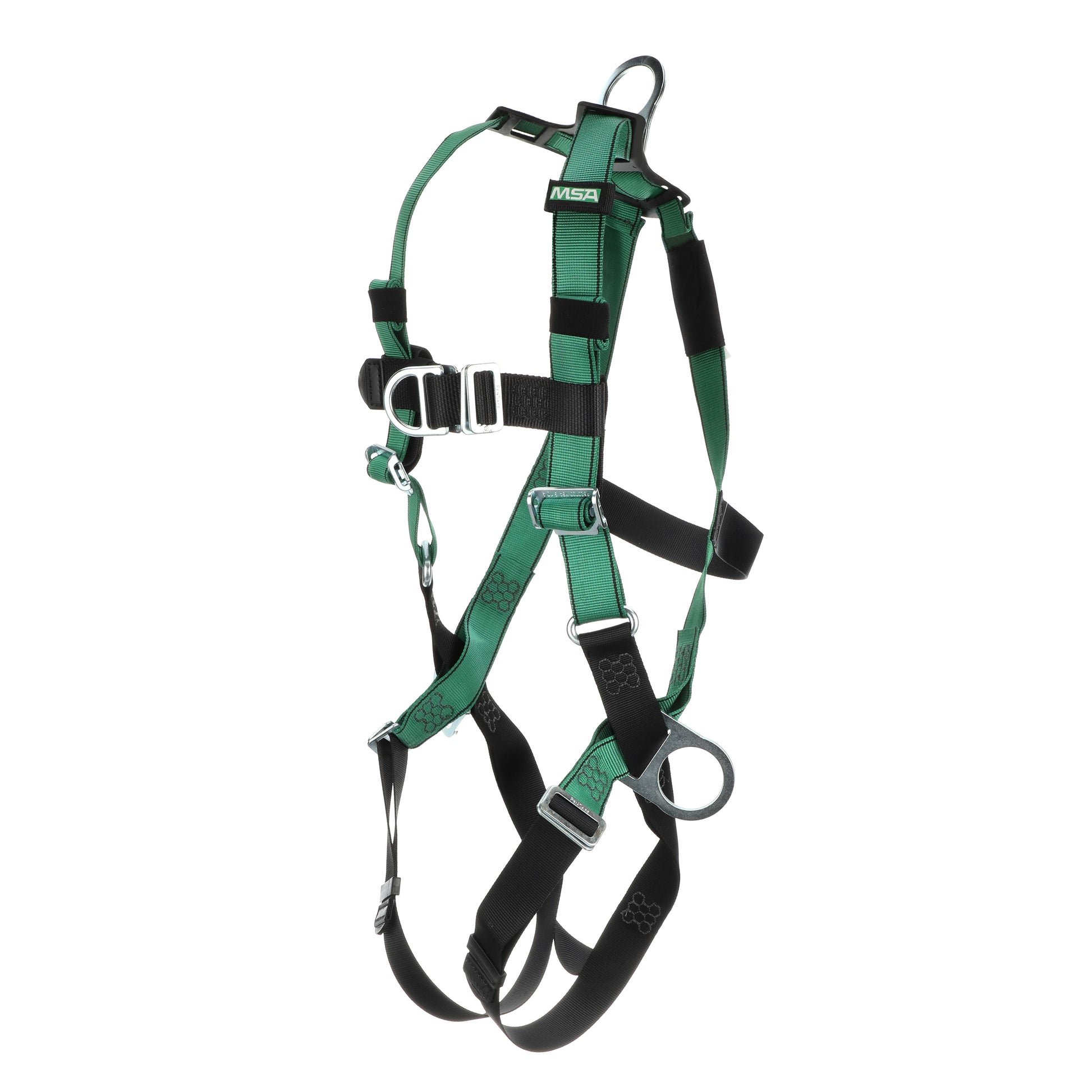 MSA V-FORM Harness w/Back, Front & Side D-Rings - Qwik-Fit Leg Straps - Super Extra Large - 10197438