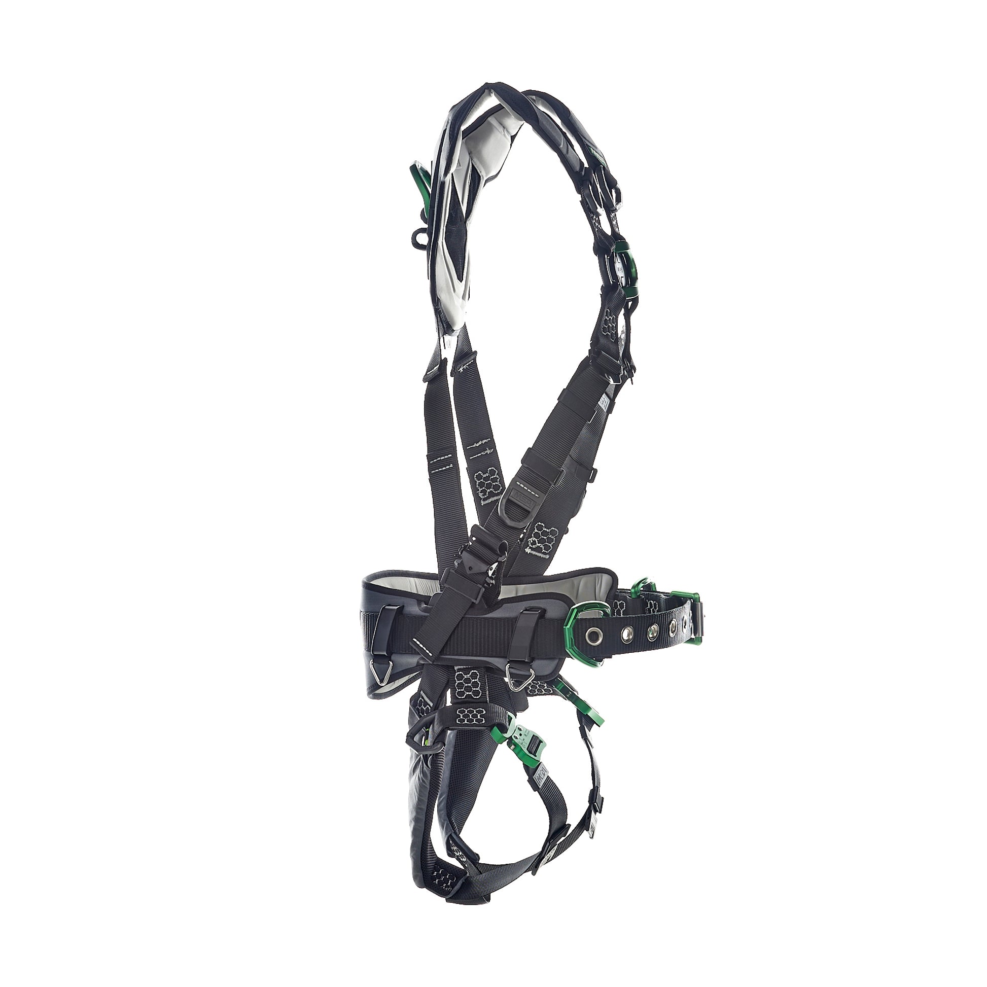 MSA V-FLEX Construction Harness w/Back, Front & Side D-Rings - Quick Connect Leg Straps - Extra Large - 10211344