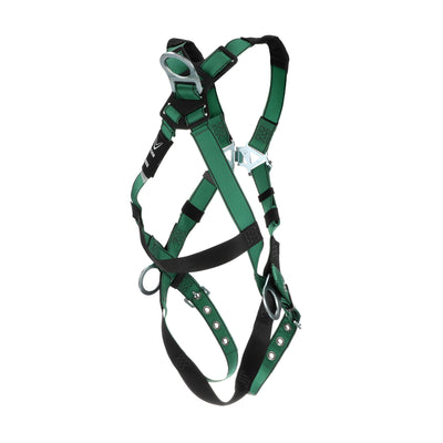 MSA V-FORM Harness w/Back & Side D-Rings - Tongue Buckle Leg Straps - Extra Large - 10197216