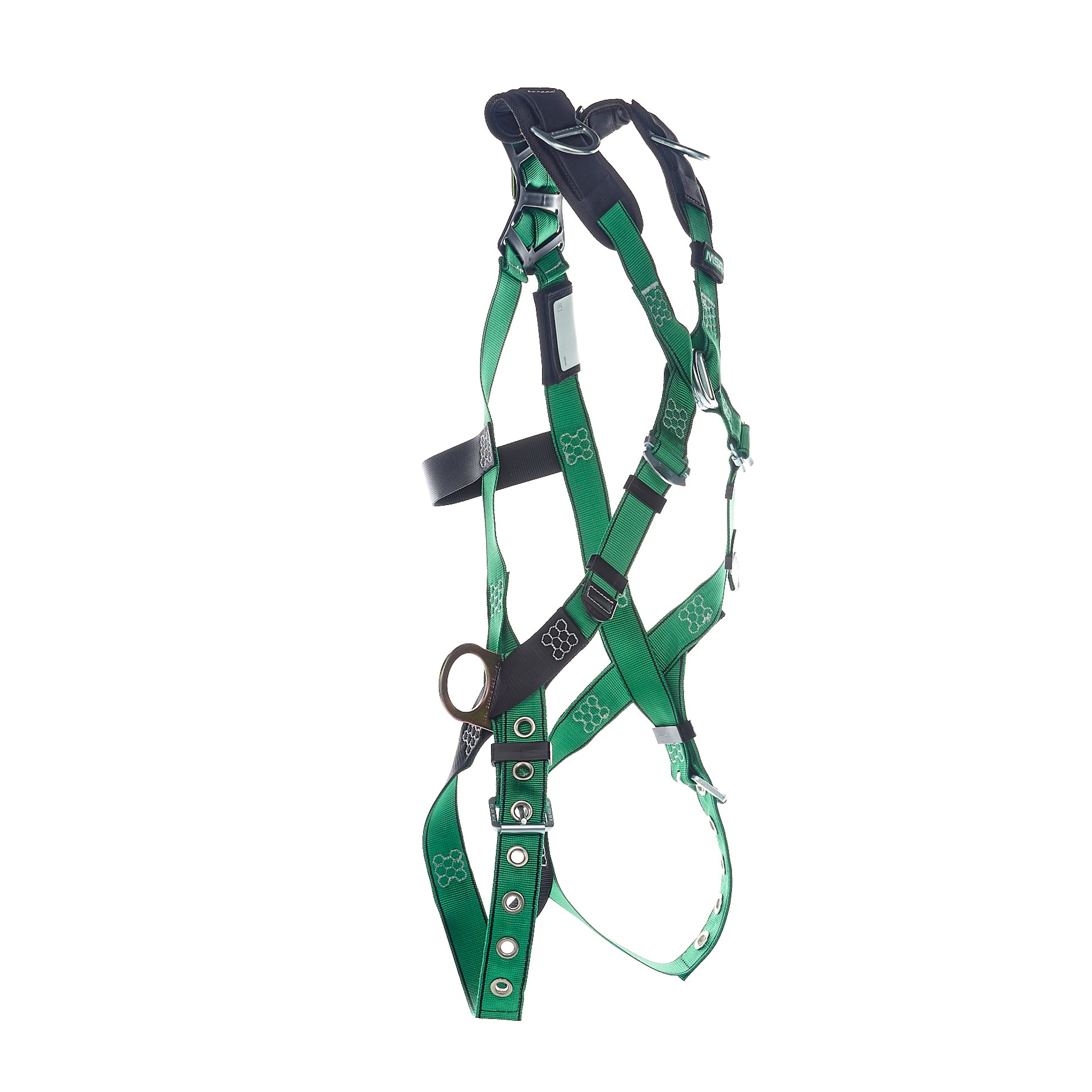 MSA V-FORM Harness w/Back, Front, Side & Shoulder D-Rings - Tongue Buckle Leg Straps Quick Connect Chest Buckle - Extra Large - 10206075