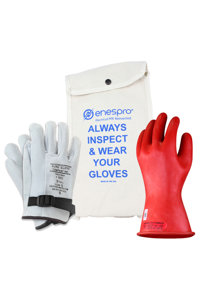 Enespro Made in USA Class 0 Rubber Voltage 11" Glove Kit - KITGC0 -USA