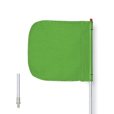 Warning Whip - General Purpose - 10' - Non-Lighted - 12" Green Flag - Plain - Quick Disconnect - FS10-QD-G