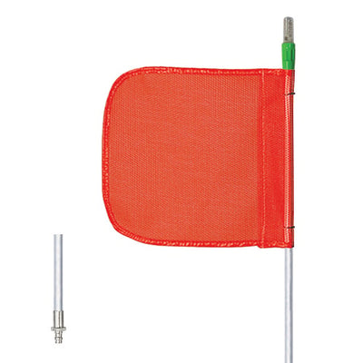 Warning Whip - General Purpose - 10' - Lighted - 12" Orange Flag - Plain - Quick Disconnect - FS10L-QD-O