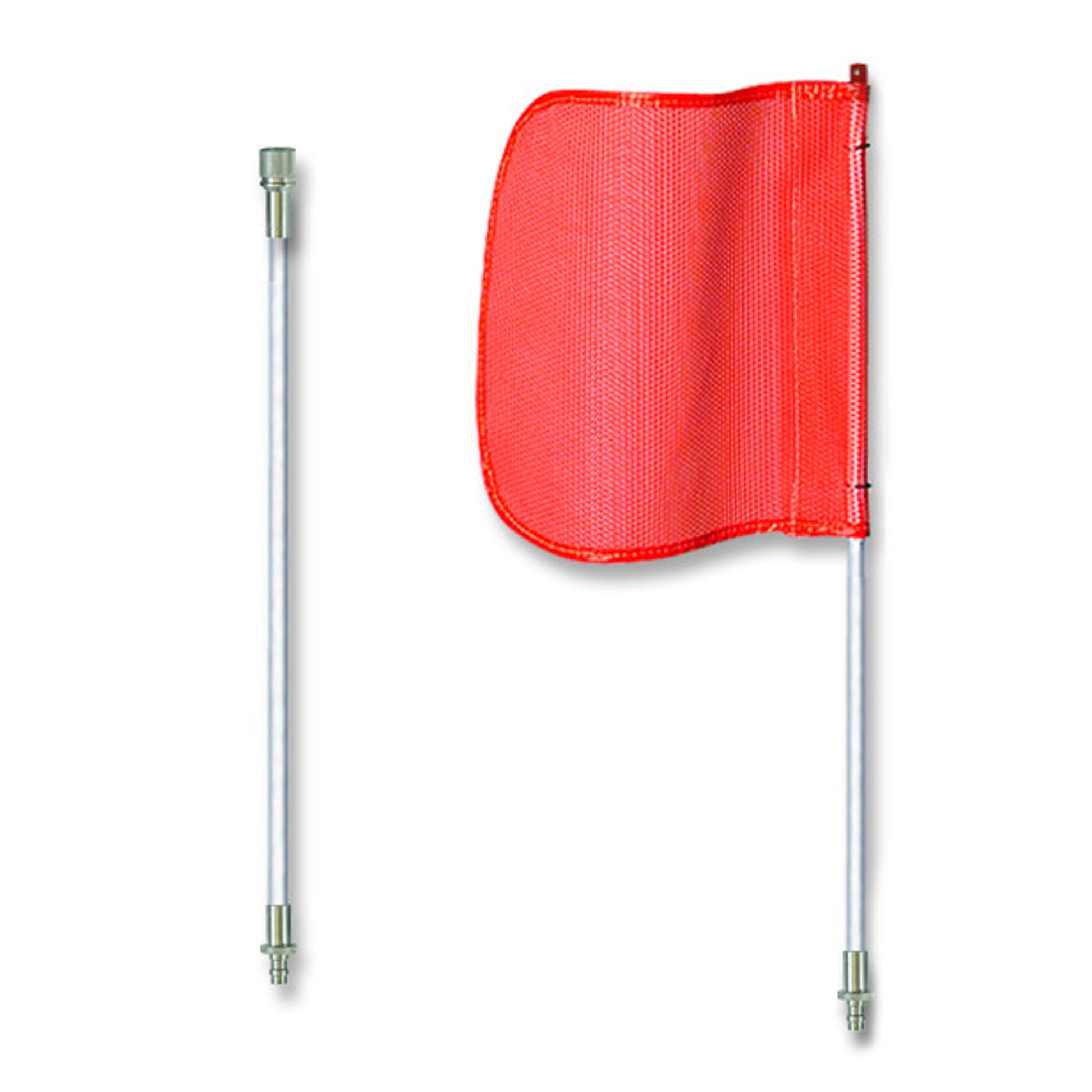 Warning Whip - General Purpose - 12' - Non-Lighted - 12" Orange Flag - Plain - Split Pole - Quick Disconnect - FS12-SPQD-O