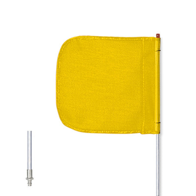 Warning Whip - General Purpose - 5' - Non-Lighted - 12" Yellow Flag - Plain - Quick Disconnect - FS5-QD-Y