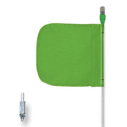 Warning Whip - General Purpose - 5' - Lighted - 12" Green Flag - Plain - Hex Base - FS5L-G