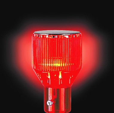 Warning Whip Traditional Lens Kit For Lighted Gen Purpose Whip - Red Lens - 12 Volt Lamp - Chrome Cap - FS7020KIT-R