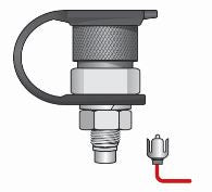Warning Whip Quick Disconnect Mounting Base - Lighted - Female - Hot Plug W/ 12" Pigtail & Debris Cap - FSQD-B