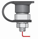 Warning Whip Quick Disconnect Mounting Base - Lighted - Female - Hardwire 12" Pigtail & Debris Cap - FSQD-BPT