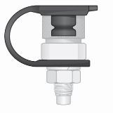 Warning Whip Quick Disconnect Mounting Base Replacement Debris Cap - FSQDCAP-B