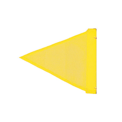 Warning Whip Replacement Flag - Triangular - Yellow - Plain - Nylon Mesh - FST9024-Y