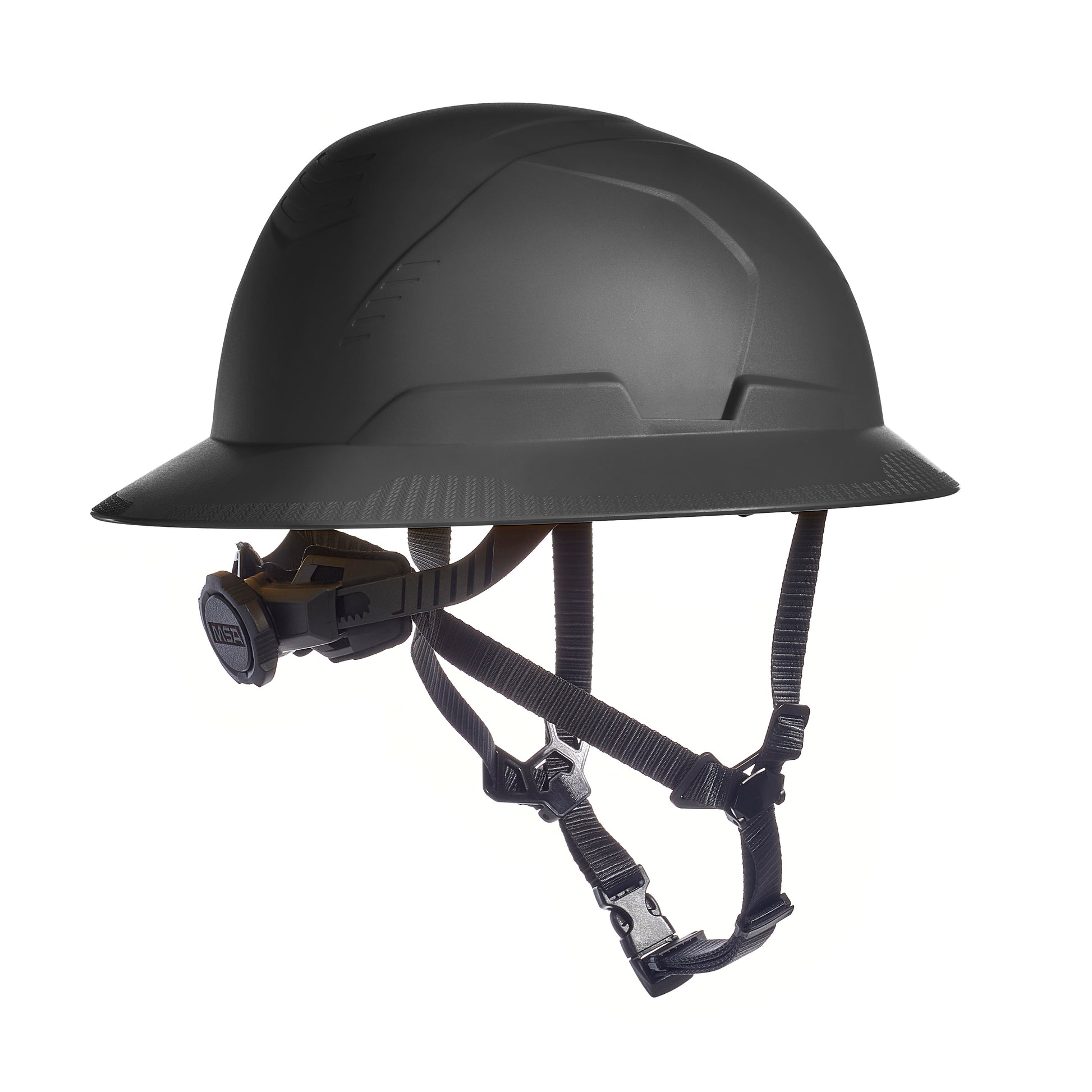 MSA V-Gard H2 Full Brim - Type II Class E Safety Helmet - Non-Vented - Black - 10250594