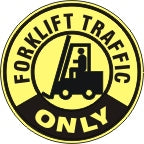 FORKLIFT TRAFFIC ONLY WITH FORKLIFT PICTO FLOOR DECAL